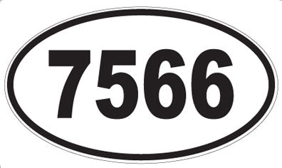 7566 - Oval Sticker