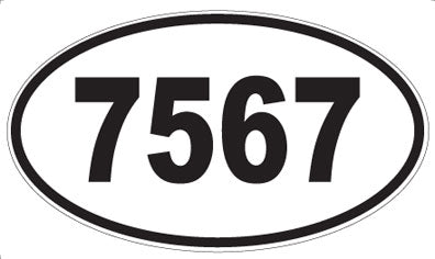 7567 - Oval Sticker