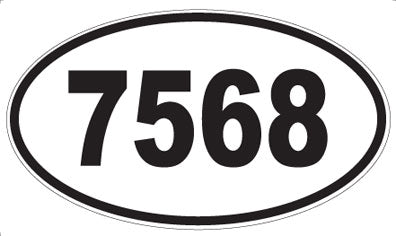 7568 - Oval Sticker
