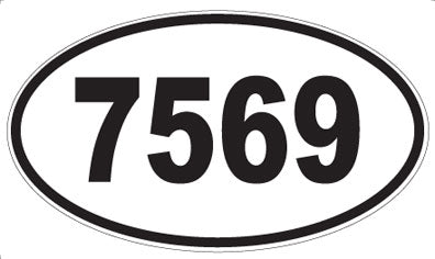 7569 - Oval Sticker