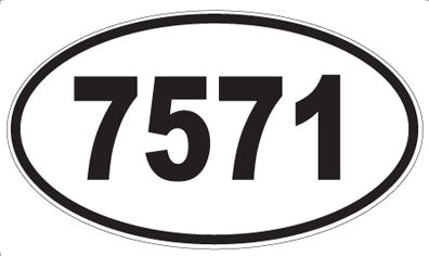 7571 - Oval Sticker