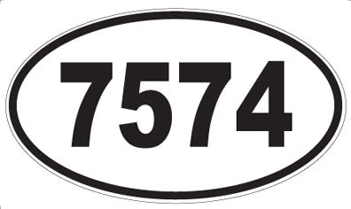 7574 - Oval Sticker