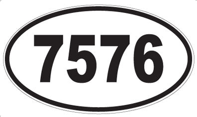 7576 - Oval Sticker