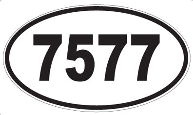 7577 - Oval Sticker