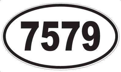 7579 - Oval Sticker