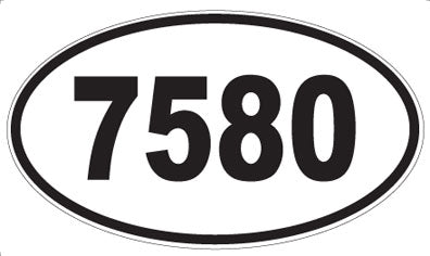 7580 - Oval Sticker