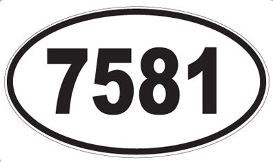 7581 - Oval Sticker