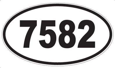 7582 - Oval Sticker