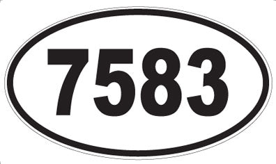7583 - Oval Sticker