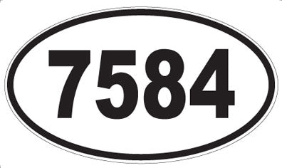 7584 - Oval Sticker