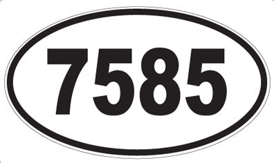 7585 - Oval Sticker