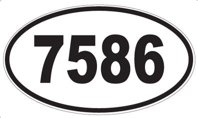 7586 - Oval Sticker