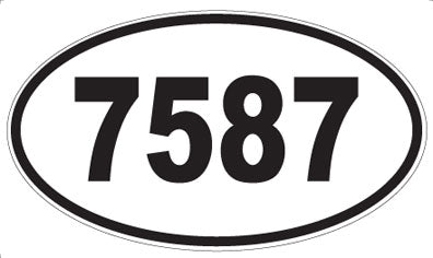 7587 - Oval Sticker