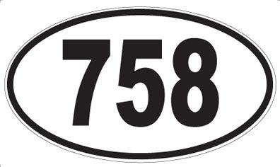 758 - Oval Sticker