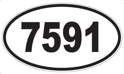 7591 - Oval Sticker