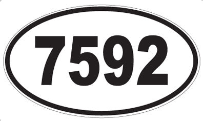 7592 - Oval Sticker