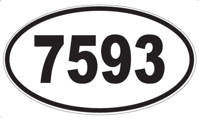 7593 - Oval Sticker