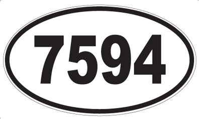 7594 - Oval Sticker