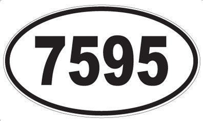 7595 - Oval Sticker