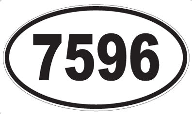 7596 - Oval Sticker