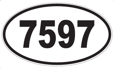 7597 - Oval Sticker