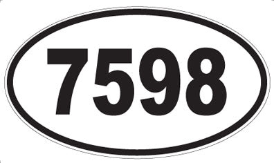 7598 - Oval Sticker