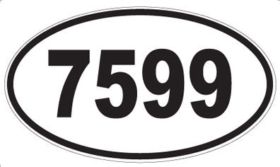 7599 - Oval Sticker
