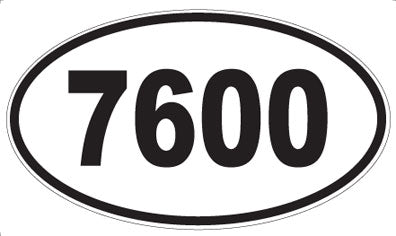 7600 - Oval Sticker
