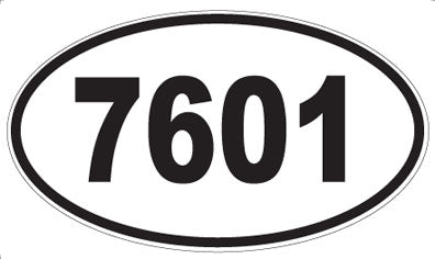 7601 - Oval Sticker