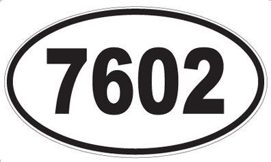 7602 - Oval Sticker