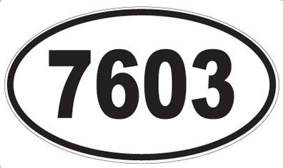 7603 - Oval Sticker