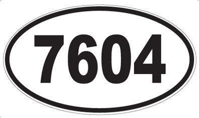 7604 - Oval Sticker