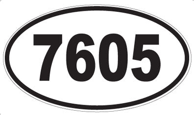 7605 - Oval Sticker