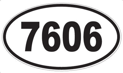7606 - Oval Sticker