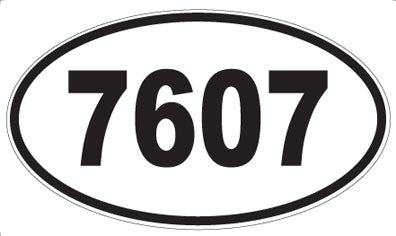 7607 - Oval Sticker