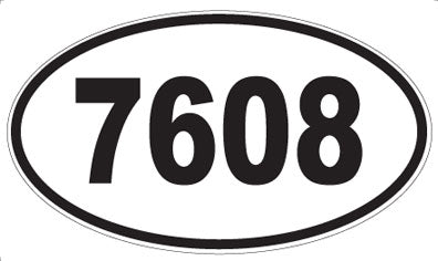 7608 - Oval Sticker