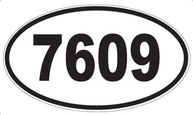 7609 - Oval Sticker