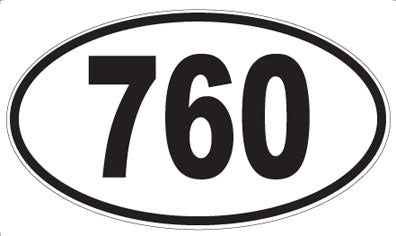 760 - Oval Sticker