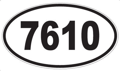 7610 - Oval Sticker