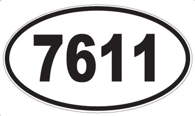 7611 - Oval Sticker