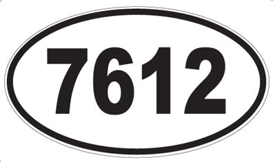 7612 - Oval Sticker
