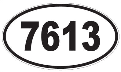 7613 - Oval Sticker