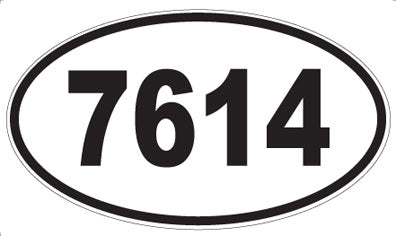 7614 - Oval Sticker