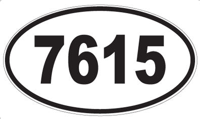 7615 - Oval Sticker