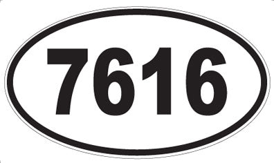 7616 - Oval Sticker