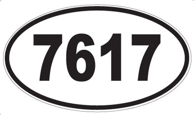 7617 - Oval Sticker