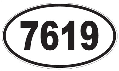 7619 - Oval Sticker