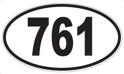 761 - Oval Sticker