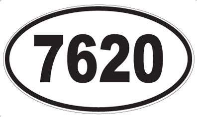 7620 - Oval Sticker
