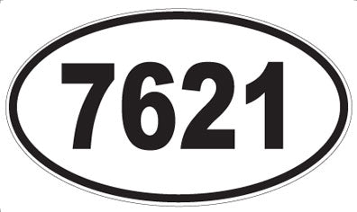 7621 - Oval Sticker
